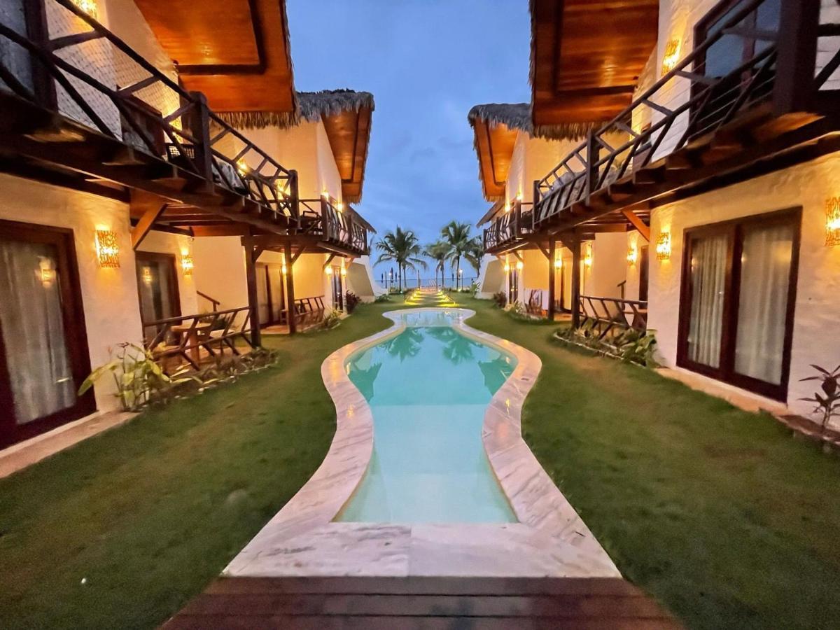 Ap Vila Mar Pé na areia com vista para o mar e piscina Barra Grande  Extérieur photo